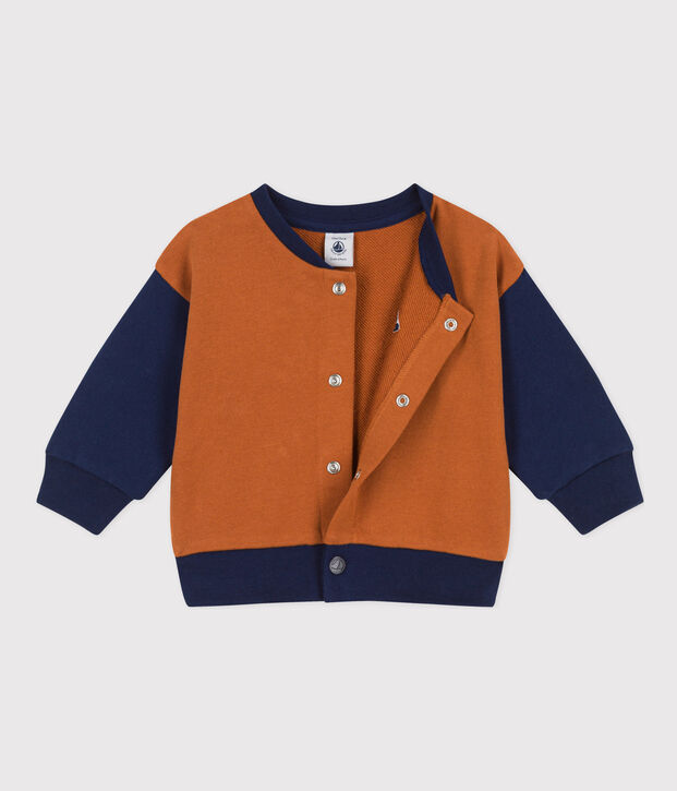 Teddy beb&egrave; in felpa marrone/blu
