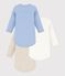 Set di body a maniche lunghe in cotone tinta unita neonato multicolore