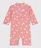 Tutina anti UV con stampa a fiori neonato rosa CHARME/bianco MARSHMALLOW