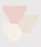 Confezione da 3 slip bambina in cotone ed elastam motivo fiore variante 1