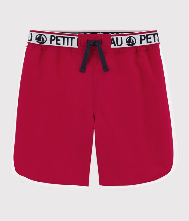 Shorts da mare riciclati bambino rosso