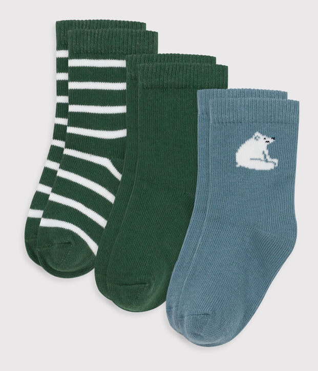 3 paia di calzini in cotone neonato multicolore
