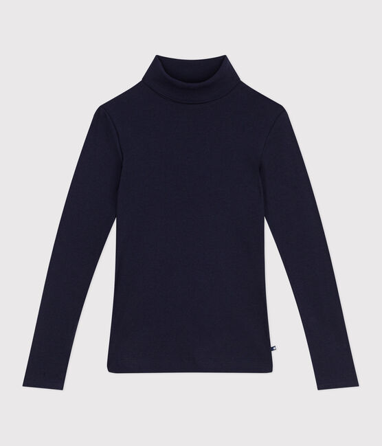 Dolcevita iconico in misto lana e cotone donna blu SMOKING