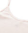 Canottiera con spalline donna in cotone leggero rosa FLEUR