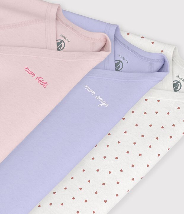 Set di body incrociati a maniche lunghe in cotone fantasia neonato multicolore