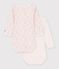 Lot de 2 bodies manches longues en coton. multicolore