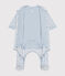 Bodyjama con stampa a stelline in velluto neonato blu GOMME/ BEACH