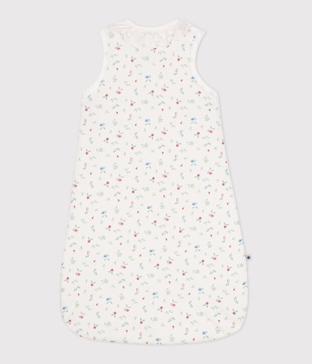 Sacco nanna in cotone con frutta stampata TOG 2.5 neonato bianco/multicolore