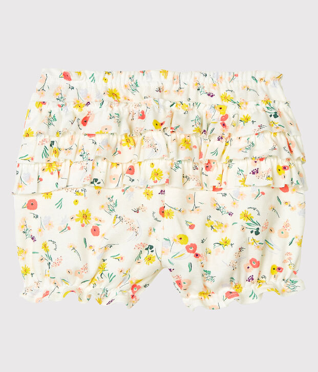 Culotte bloomer beb&egrave; femmina fantasia bianco/multicolore