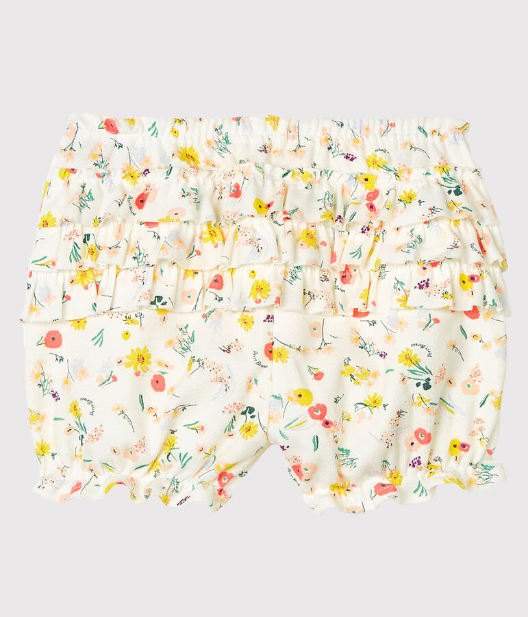 Culotte bloomer beb&egrave; femmina fantasia bianco/multicolore