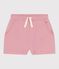 Shorts in cotone tinta unita bambina rosa CHARME
