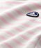 Body marinière per bebè a maniche lunghe bianco MARSHMALLOW/rosa BABYLONE