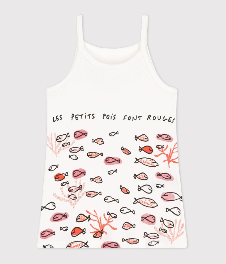 Camicia da notte Serge Bloch bambina a costine bianco