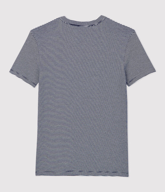T-shirt L'ICONIQUE girocollo in cotone Donna blu SMOKING/bianco MARSHMALLOW