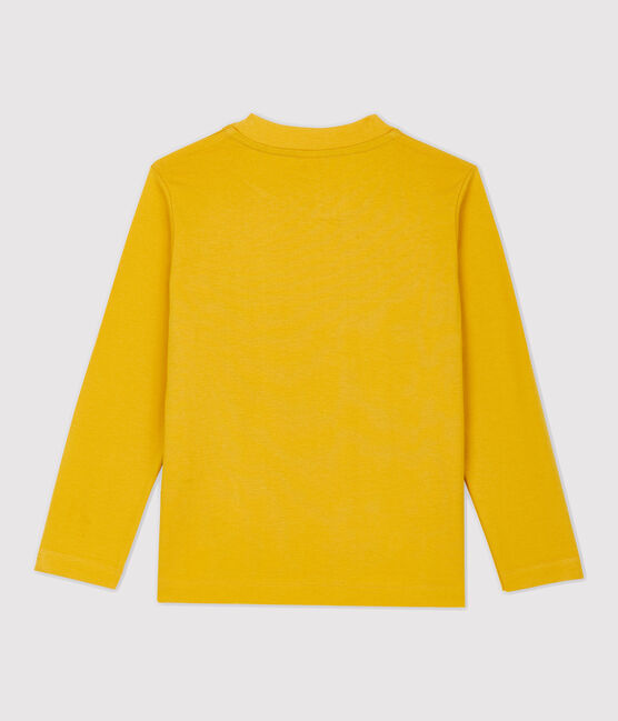 T-shirt bambino a maniche lunghe in cotone giallo BOUDOR