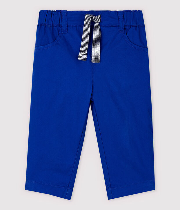 Pantaloni in tessuto serge beb&egrave; maschio blu
