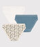 Confezione da 3 slip a fiori in cotone bambina variante 2