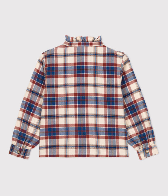 Blusa a quadri in flanella bambina bianco AVALANCHE/ MULTICO