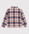 Blusa a quadri in flanella bambina bianco AVALANCHE/ MULTICO