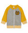 Cardigan zippato bebè maschio in tubique grigio SUBWAY/giallo BOUDOR CN