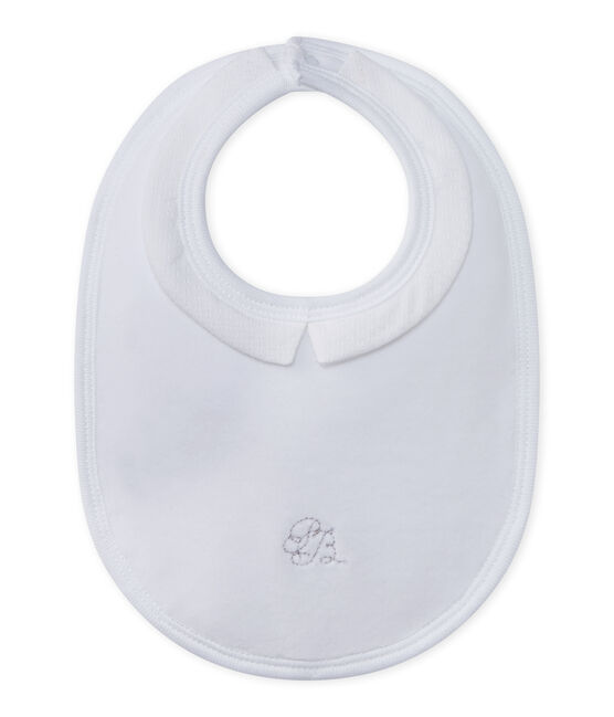 Bavaglino bebé unisex in cotone bianco ECUME