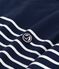 Abito lungo da donna in cotone a righe blu SMOKING/bianco MARSHMALLOW