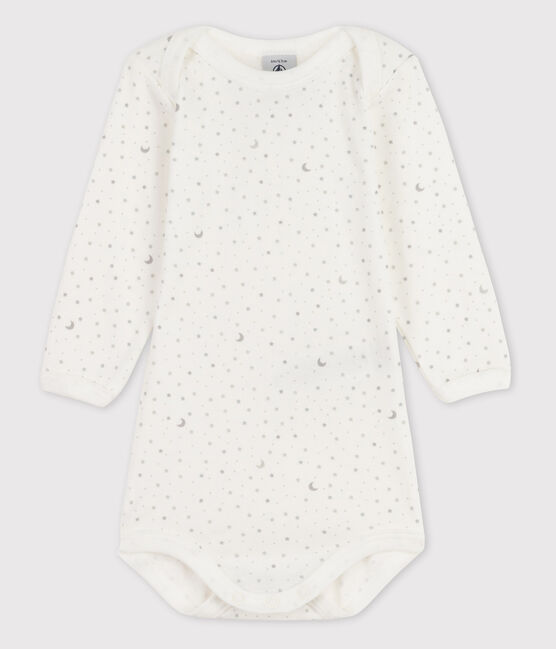 Body manica lunga bebè femmina bianco ECUME/bianco MULTICO