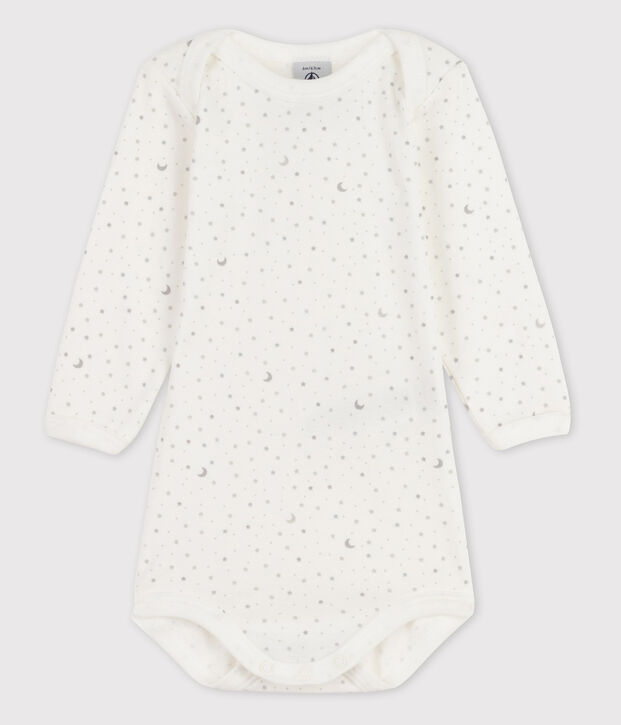 Body manica lunga beb&egrave; femmina bianco/multicolore
