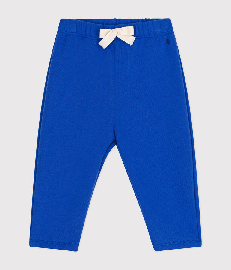 Pantaloni beb&egrave; in tessuto felpato blu