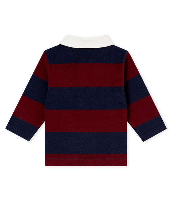 Polo rigata per bebé maschio blu SMOKING/rosso OGRE