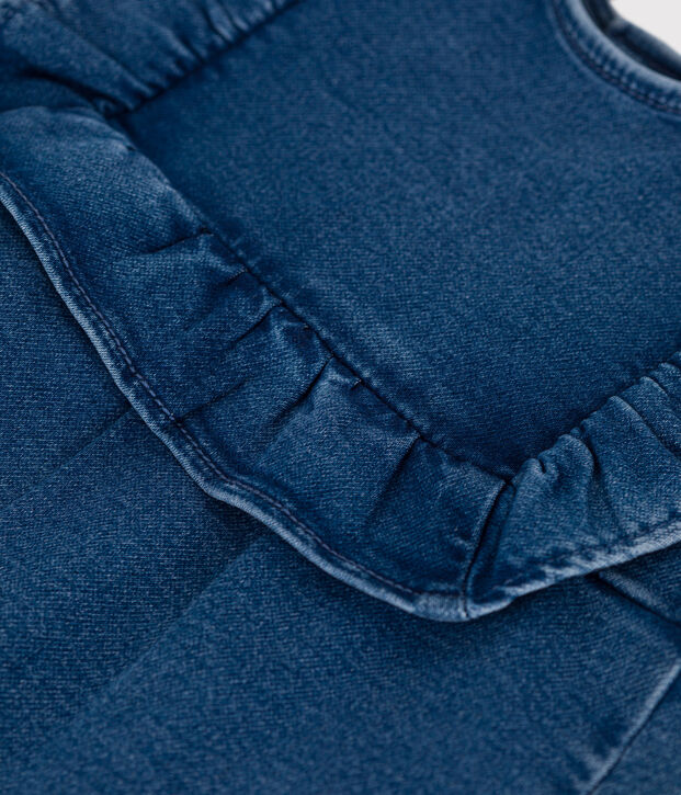 Abito senza maniche in denim neonata blu