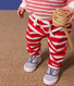 Pantaloni bebè in jersey spesso a righe