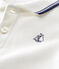 Polo mc neonato maschietto in piqué tinta unita bianco MARSHMALLOW