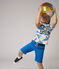 T-shirt maniche corte in cotone bambino bianco MARSHMALLOW/bianco MULTICO