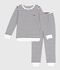 Pigiama in spugna di cotone a righe bambino blu/blu