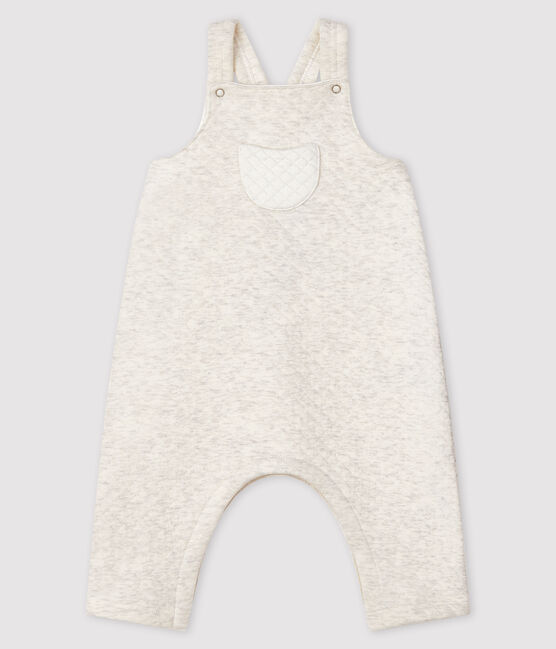 Salopette lunga neonato in tessuto tubico beige MONTELIMAR CHINE