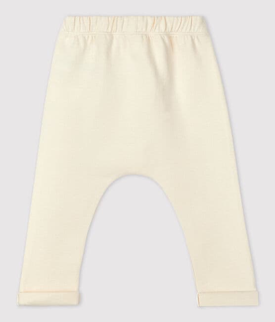 Pantaloni  per bebè in jersey spesso ecru AVALANCHE