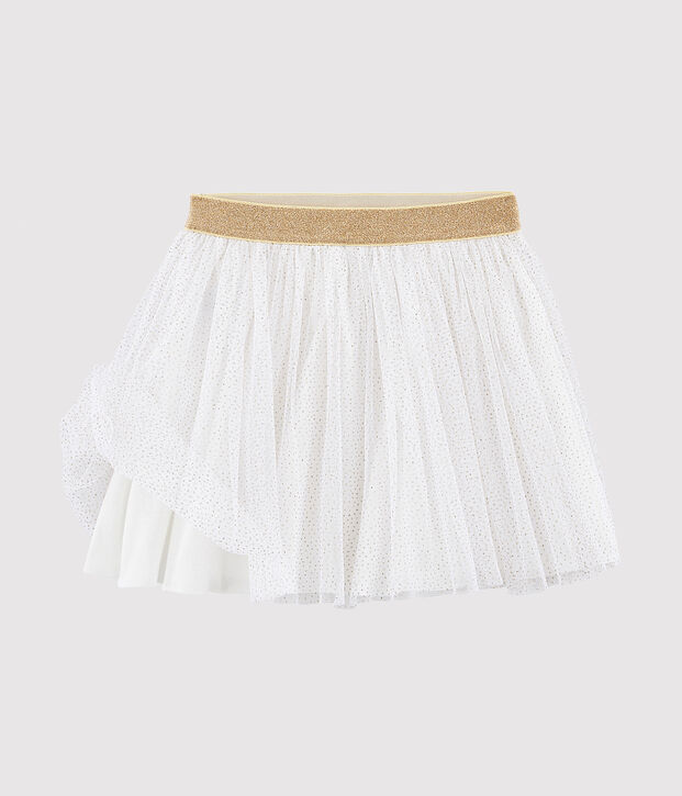 Gonna in tulle bambina bianco/giallo