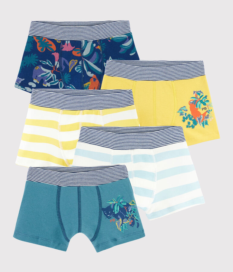 Confezione da 5 boxer fantasia giungla bambino multicolore