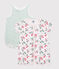Set di 2 tutine corte in cotone a fiori neonato variante 1