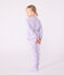 Pigiama in ciniglia con stampa a cuori bambina bianco SQUAW/ MARSHMALLOW