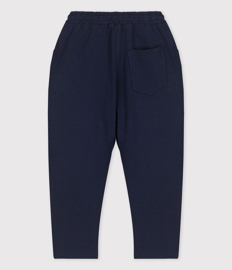 Pantaloni comodi in cotone bambino blu