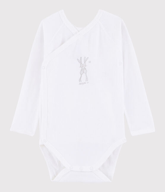 Body incrociato a manica lunga bebè unisex bianco ECUME