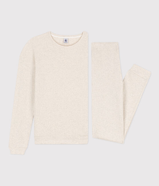 Pigiama donna in cotone beige MONTELIMAR CHINE