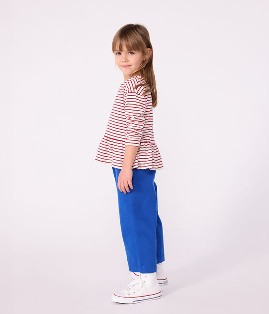 Marinière in cotone bambina rosso MILK/ AMARANTE