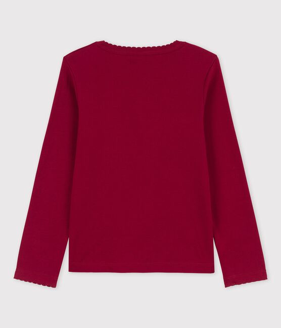 T-shirt bambina/bambino a maniche lunghe rosso SANGRIA