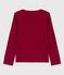 T-shirt bambina/bambino a maniche lunghe rosso SANGRIA