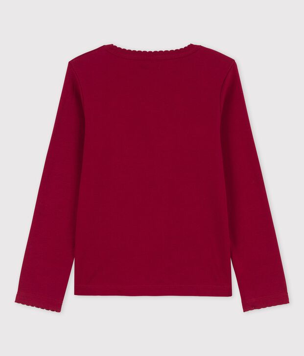 T-shirt bambina/bambino a maniche lunghe rosso