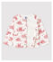Cardigan fantasia in molleton bebè femmina bianco MARSHMALLOW/rosso TERKUIT