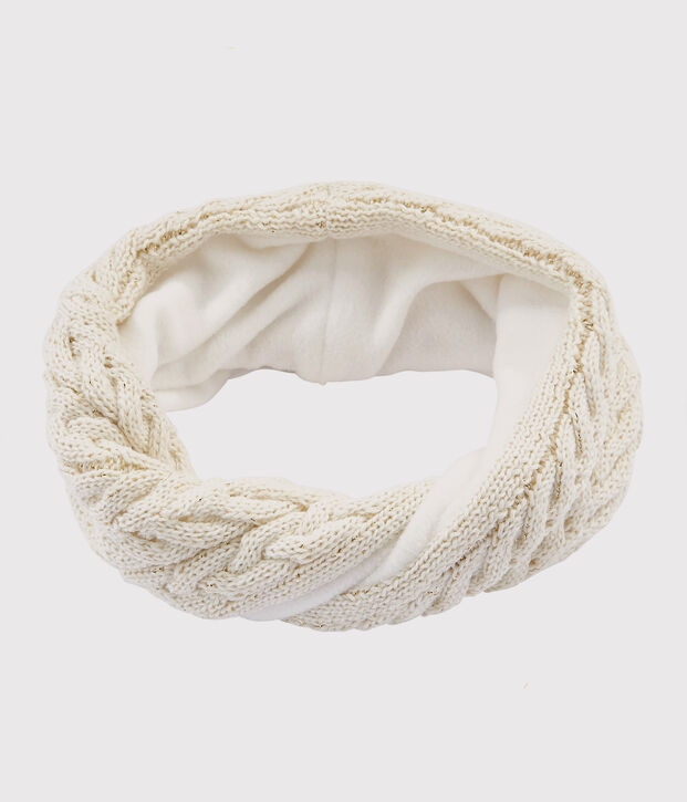 Snood bambina bianco/giallo